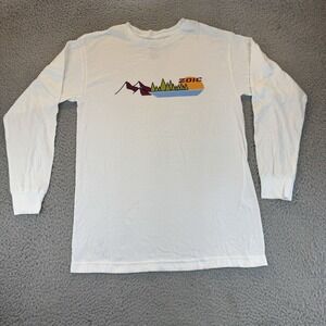 Zoic Mountain Range Shirt Long Sleeve‎ White Men's Size Small